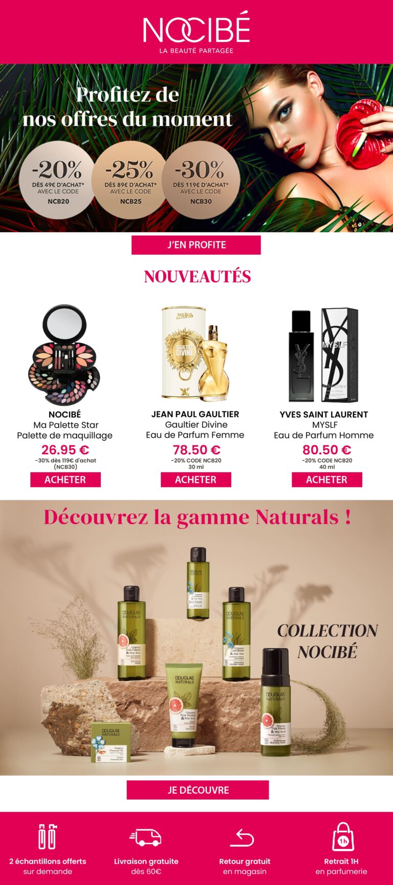 Kit Emailing Nocibé Nouveautés